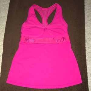Lululemon all out tank top pink size 6 unique